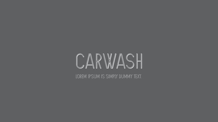 Carwash Font