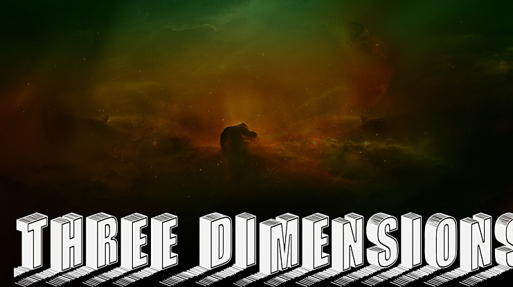 Three Dimensions Font Family