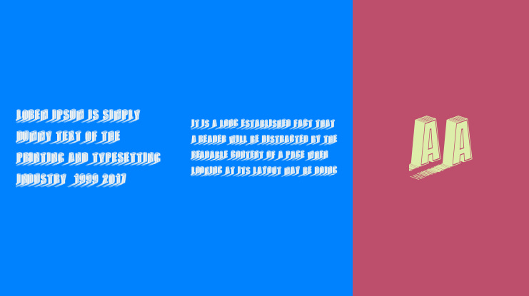 Three Dimensions Font Family