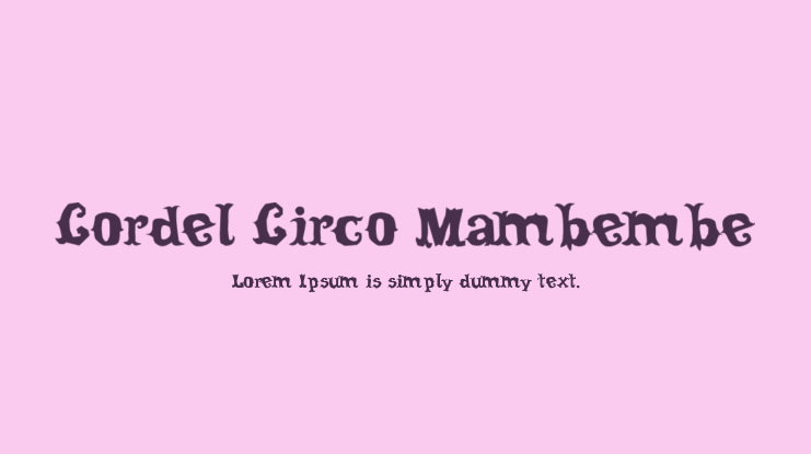 Cordel Circo Mambembe Font