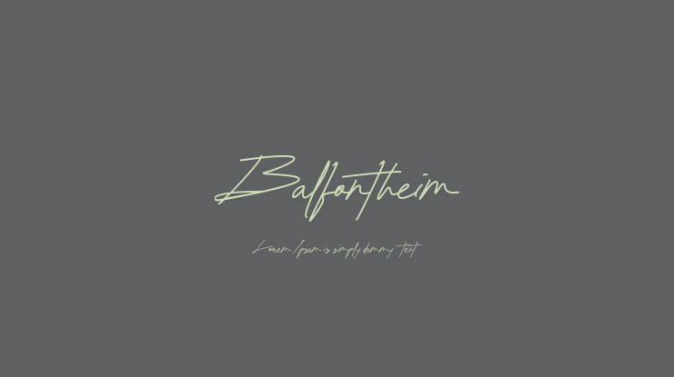 Balfontheim Font