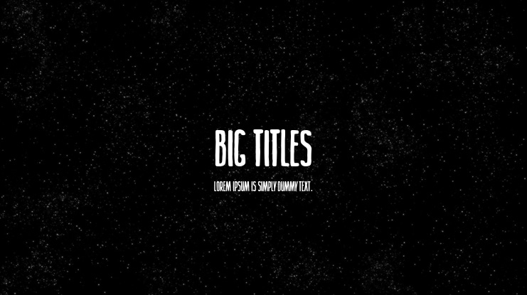Big Titles Font
