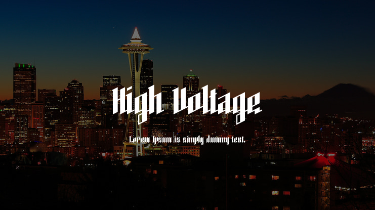 High Voltage Font