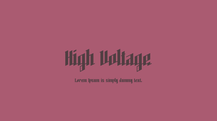 High Voltage Font