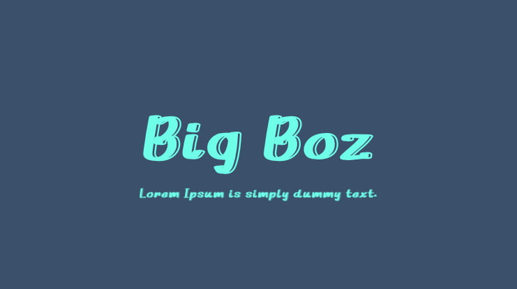 Big Boz Font