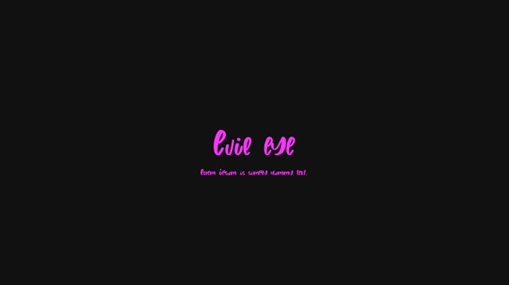 Evil eye Font