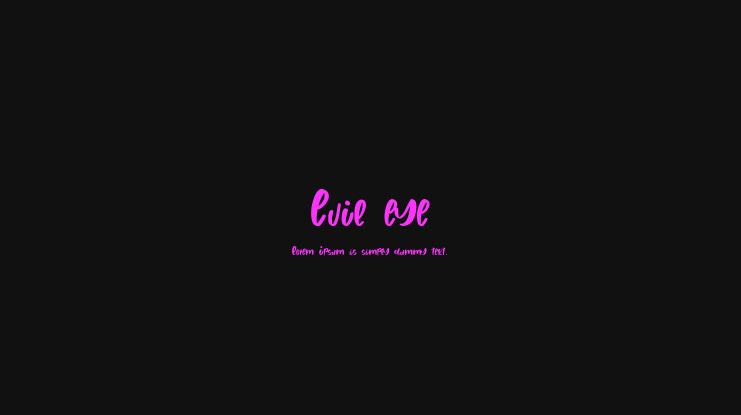 Evil eye Font