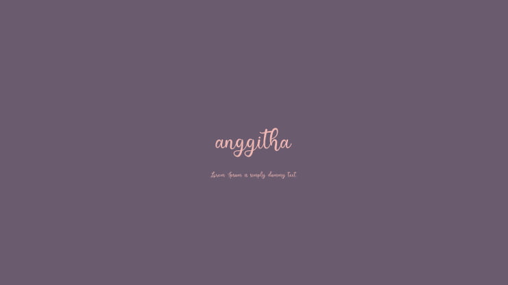 anggitha Font