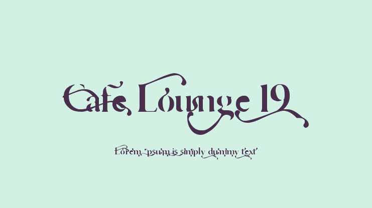 Cafe Lounge 19 Font