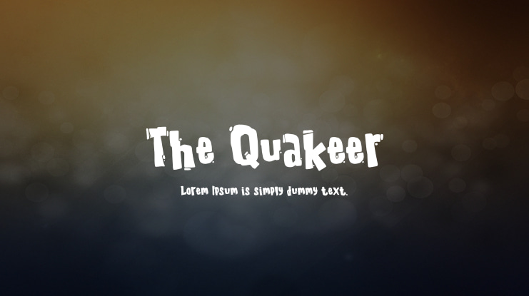 The Quakeer Font