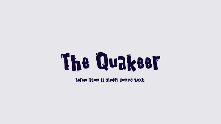 The Quakeer Font