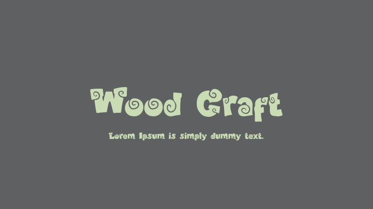 Wood Craft Font