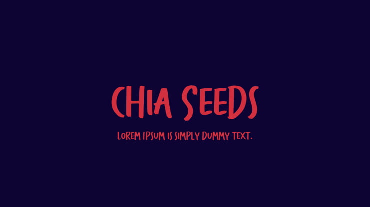 Chia Seeds Font