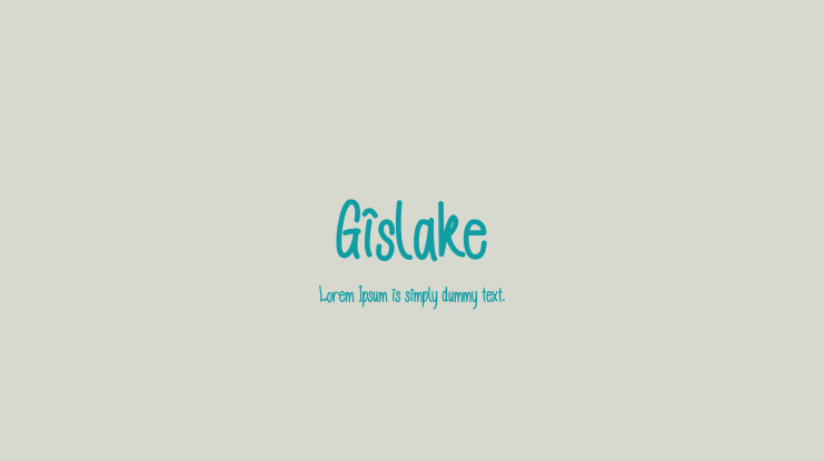 Gislake Font