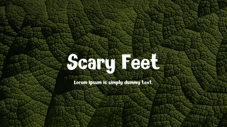 Scary Feet Font