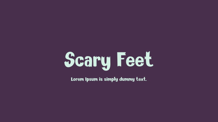 Scary Feet Font