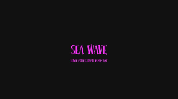 SEA WAVE Font