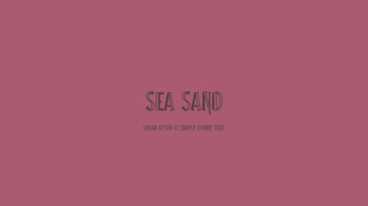 Sea Sand Font