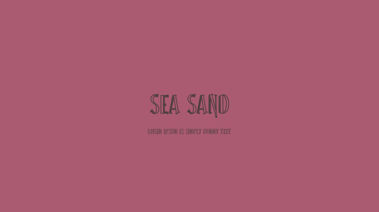 Sea Sand Font