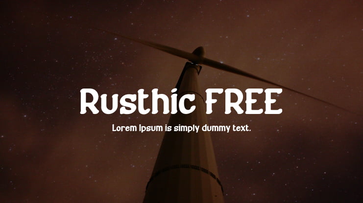 Rusthic FREE Font