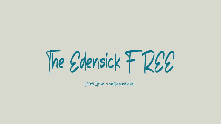 The Edensick FREE Font