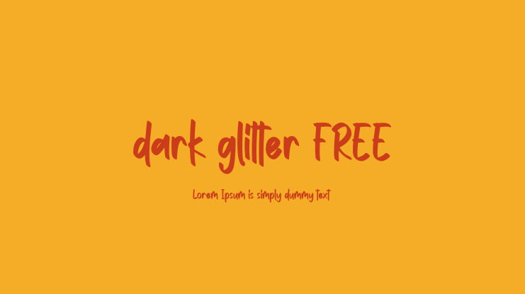 dark glitter FREE Font