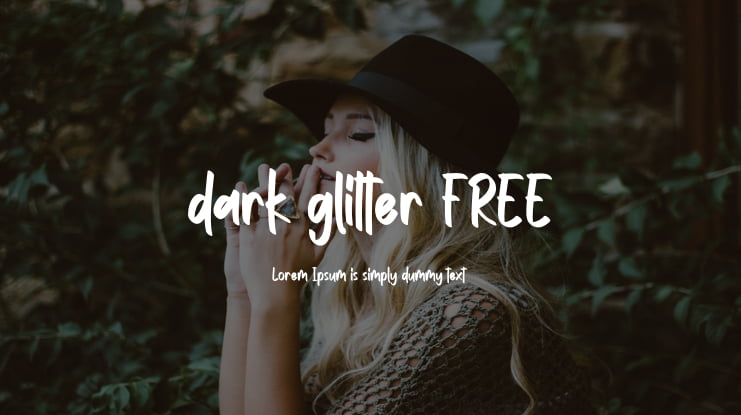 dark glitter FREE Font