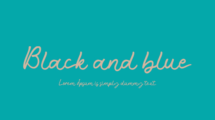 Black and blue Font