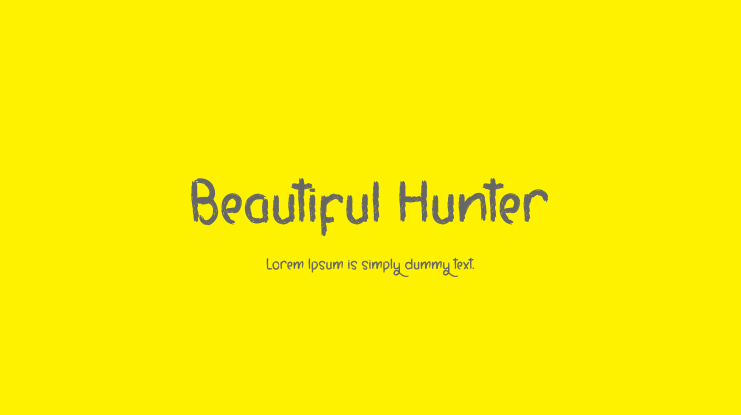 Beautiful Hunter Font