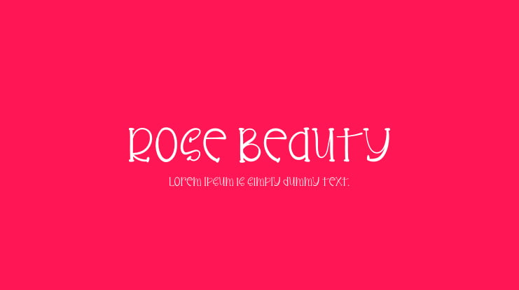 Rose Beauty Font