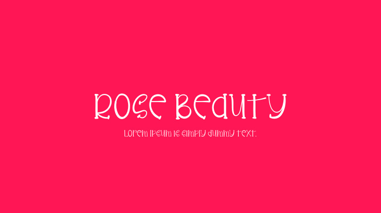 Rose Beauty Font
