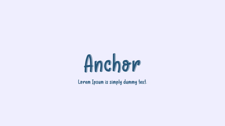 Anchor Font