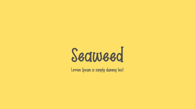 Seaweed Font