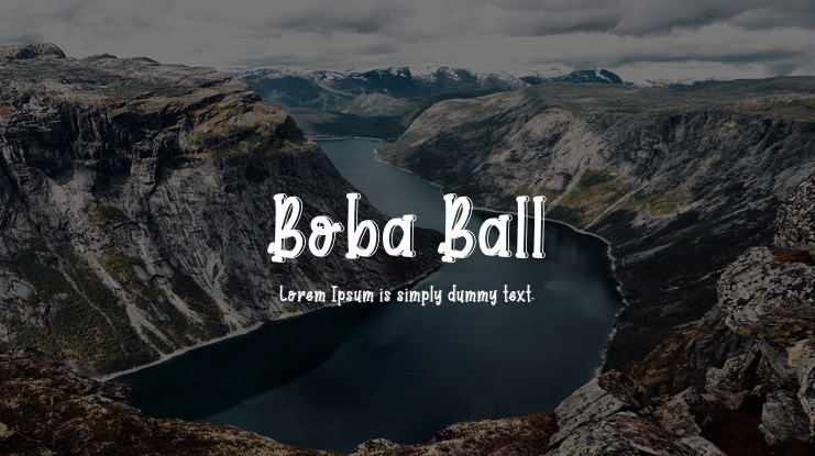 Boba Ball Font