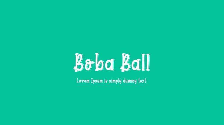 Boba Ball Font