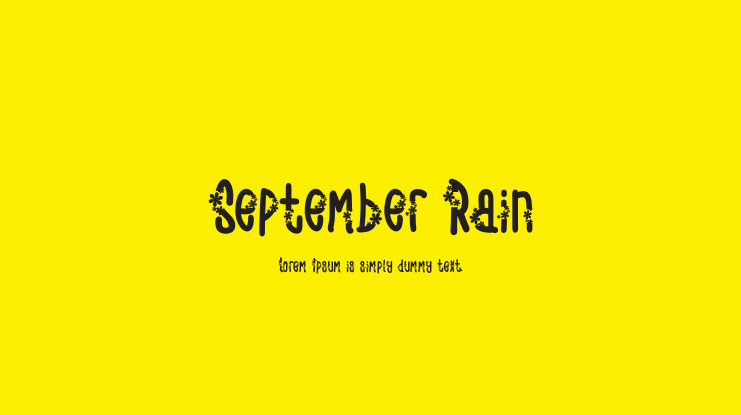 September Rain Font