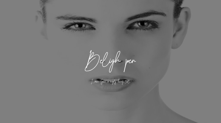 Beligh pen Font