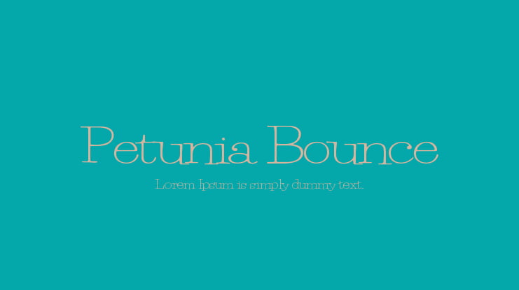 Petunia Bounce Font