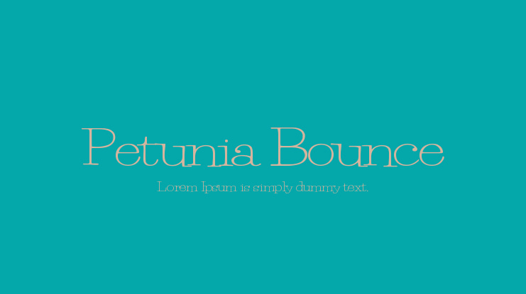 Petunia Bounce Font