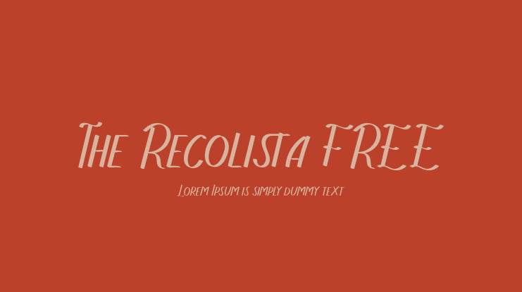 The Recolista FREE Font
