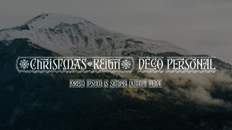 Christmas Reign Deco PERSONAL Font Family