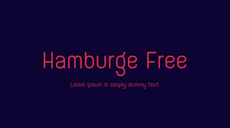 Hamburge Free Font