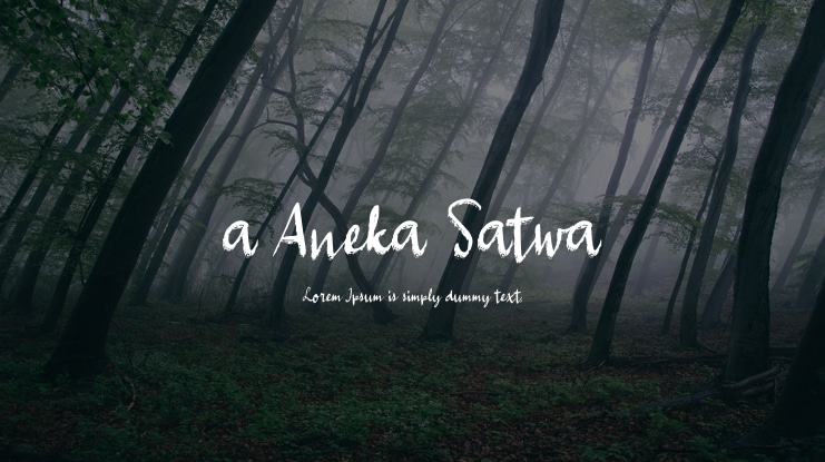 a Aneka Satwa Font