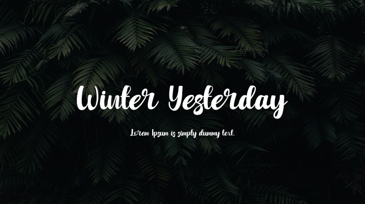 Winter Yesterday Font