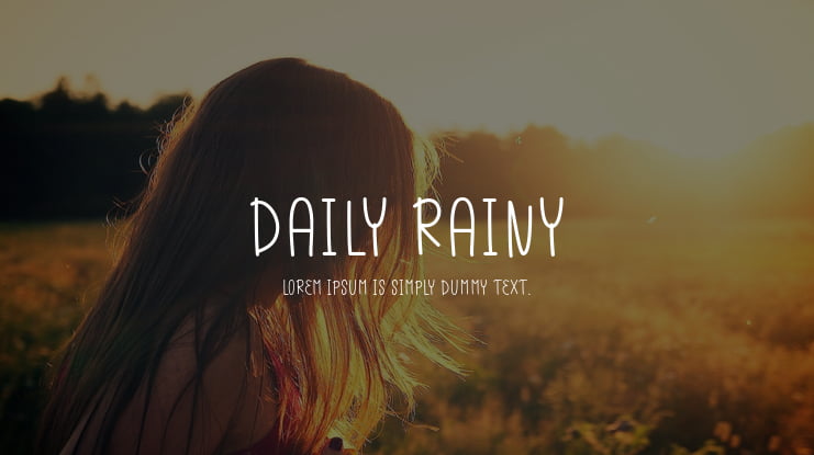 Daily Rainy Font