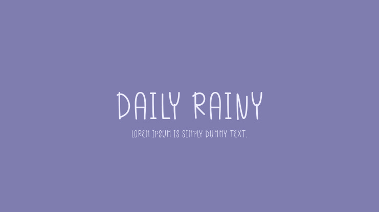 Daily Rainy Font