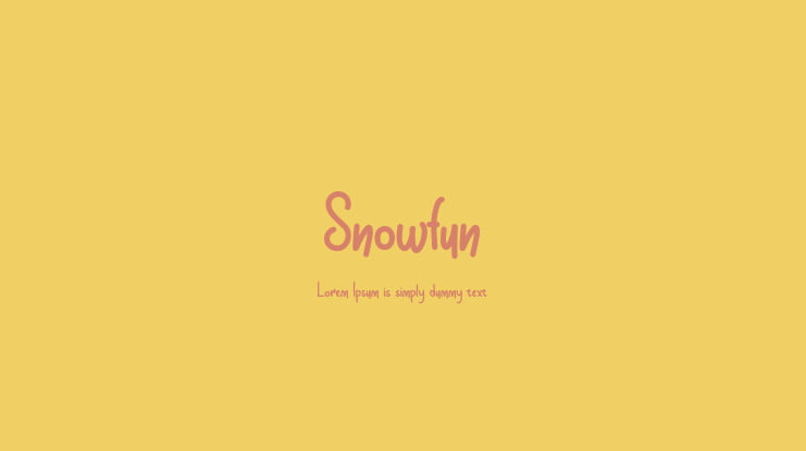 Snowfun Font