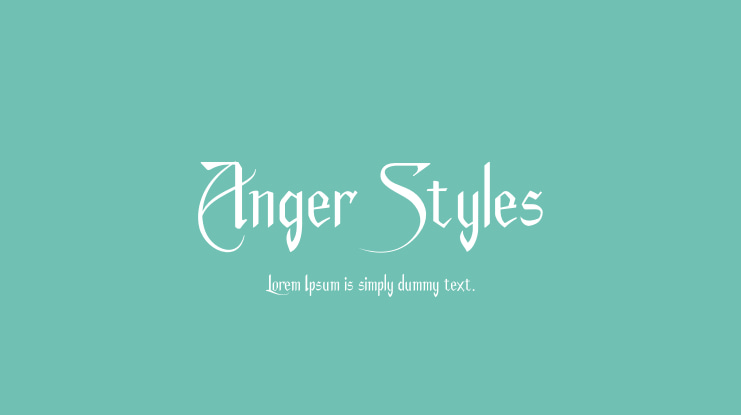 Anger Styles Font Family