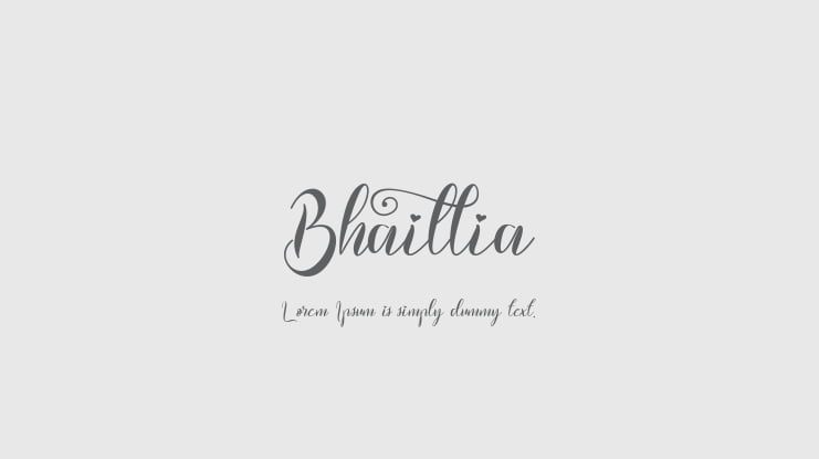 Bhaillia Font