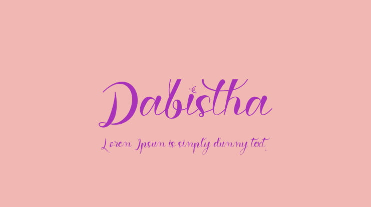 Dabistha Font